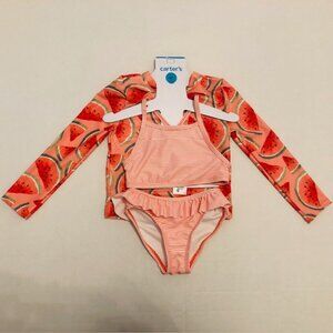 NEW! Carters Girl's 3 pc Swim Set  Size 4T